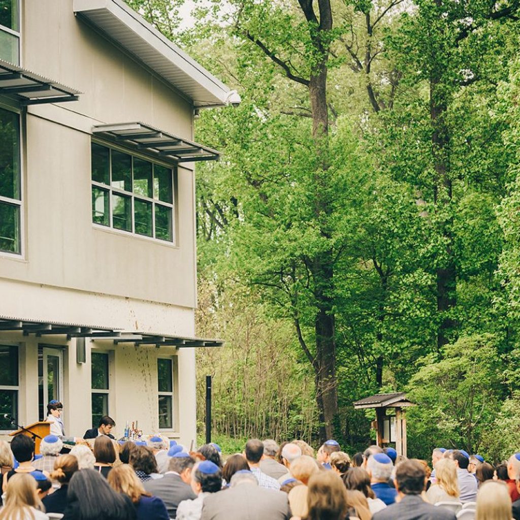 Bat Mitzvah ceremony in amphitheater- D Stuck